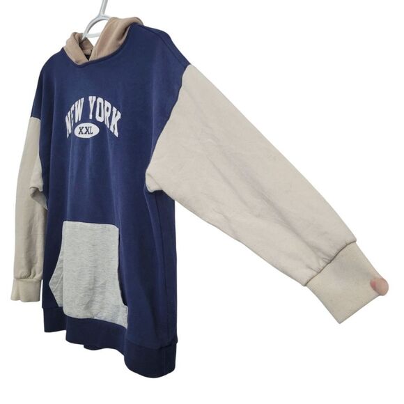 2/$20 Forever 21 New York Blue & Brown Hoodie Top Size: M - Picture 6 of 8